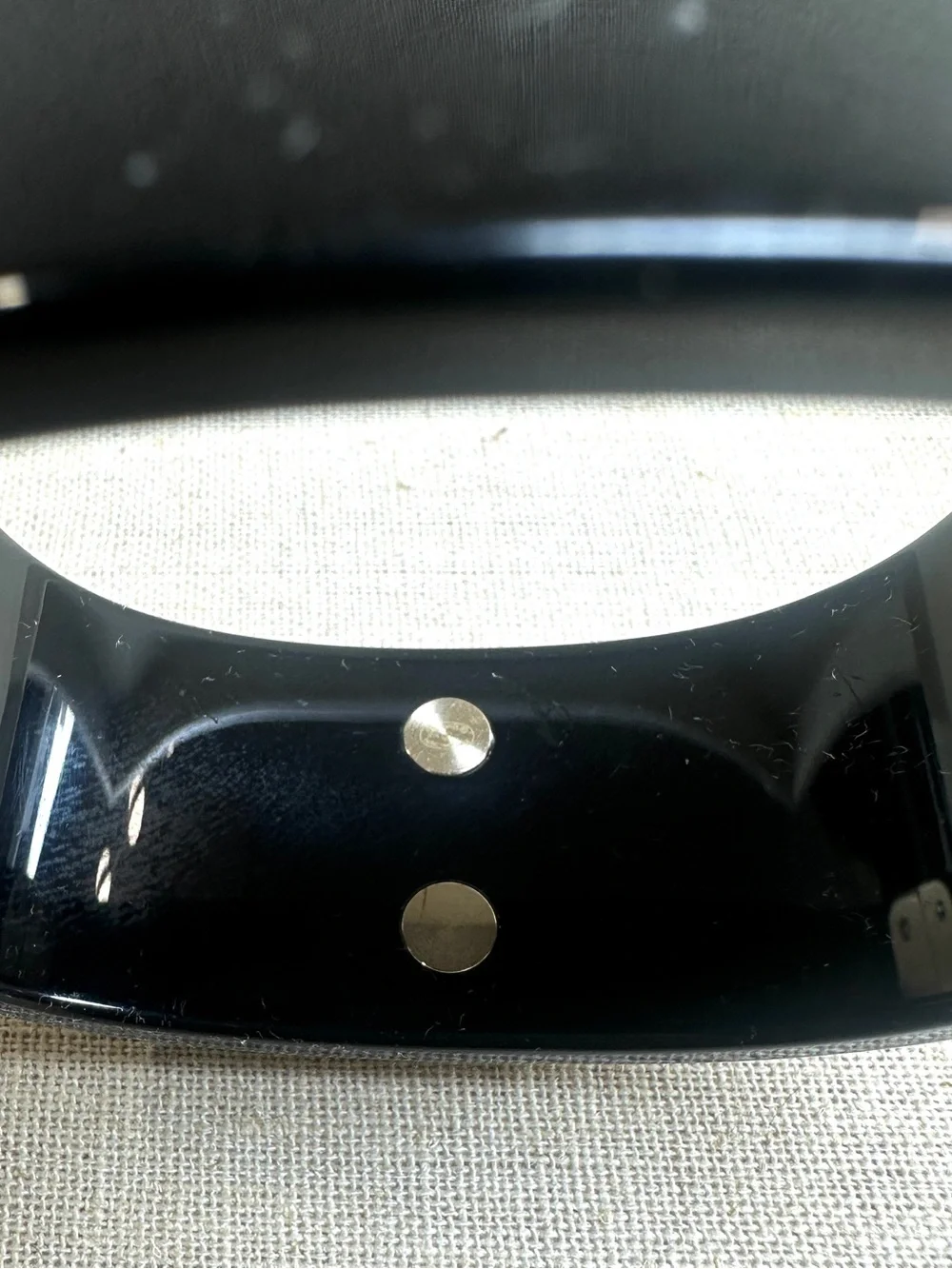CHANEL Black Resin and Crystal CC logo cuff Spring 2011